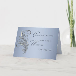 Carte d'anniversaire de mariage diamant perle