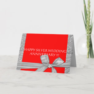 CARTE D'ANNIVERSAIRE DE MARIAGE EN ARGENT
