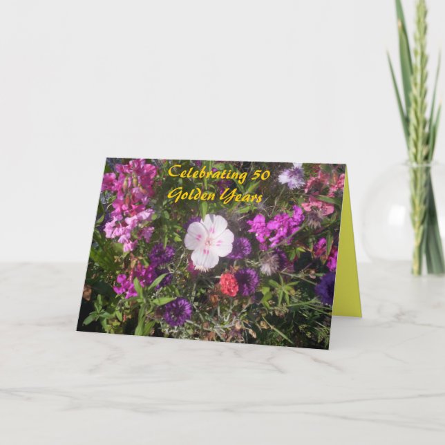 Carte d'anniversaire de mariage en or (Devant)