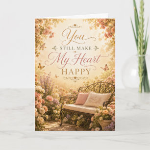 Carte d'anniversaire de mariage Heart Happy