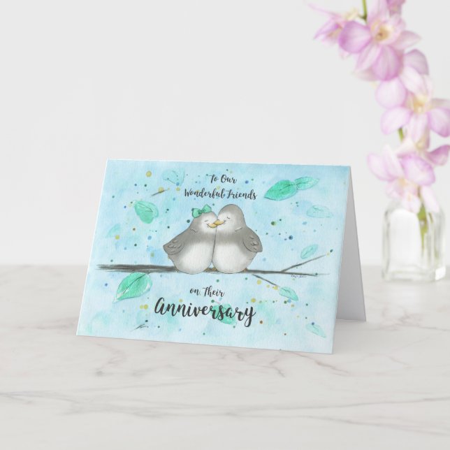 Carte d'anniversaire de mariage pour amis (Orchidée)