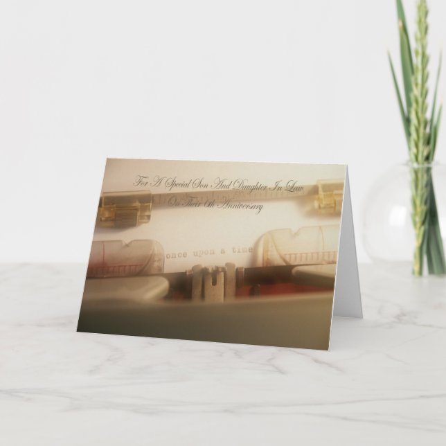 Carte d'anniversaire de mariage pour le fils et la (Devant)