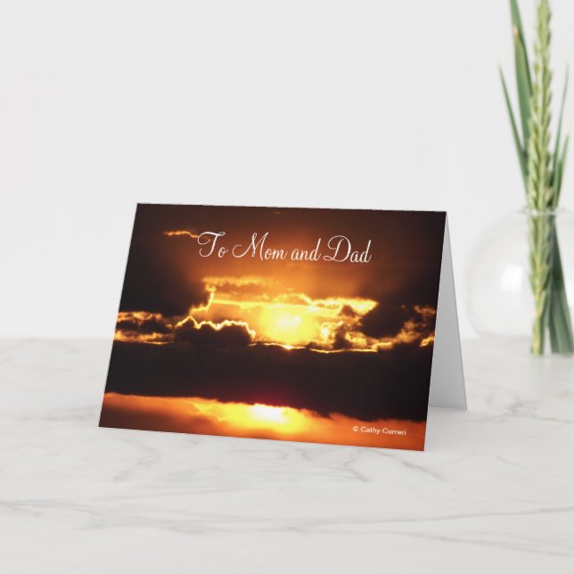 Carte d'anniversaire de mariage pour maman et papa (Devant)