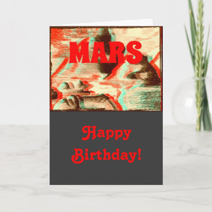 Carte d'anniversaire de Mars