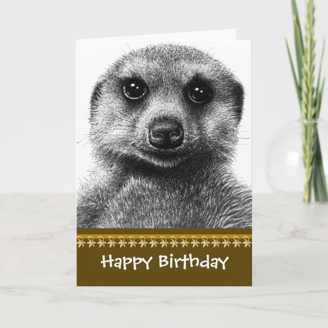 Carte d'anniversaire de Meerkat (Devant)