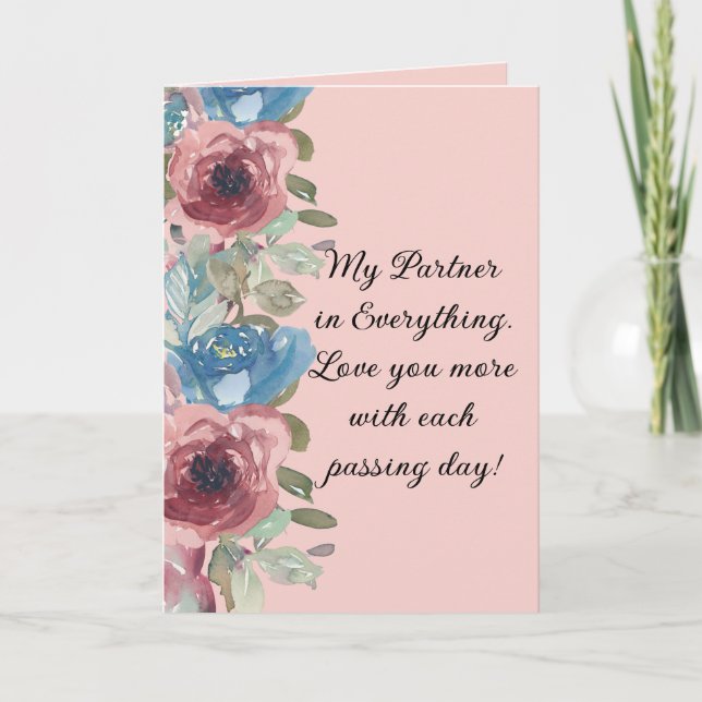 Carte d'anniversaire de mon partenaire en tout (Devant)