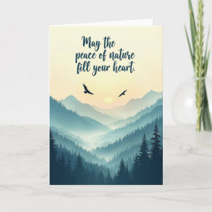 Carte d'anniversaire de montagne paisible