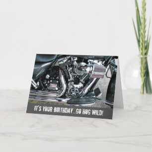 Carte d'anniversaire de moto Harley