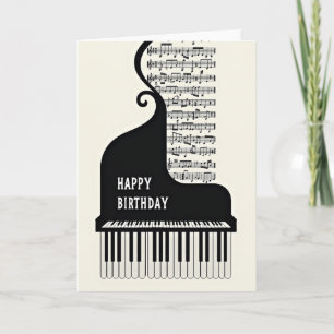 Carte d'anniversaire de musique mélodique