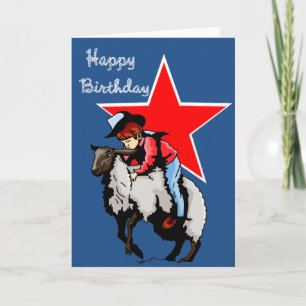 Carte d'anniversaire de Mutton Bustin