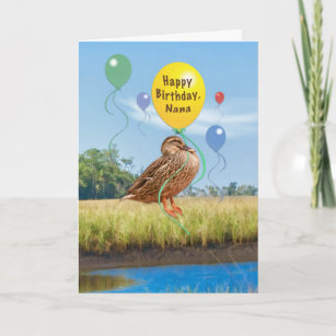 Carte D Anniversaire De Nana Avec Le Canard Et Les Zazzle Fr