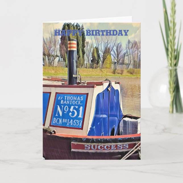 CARTE D'ANNIVERSAIRE DE NARROWBOATS (Devant)