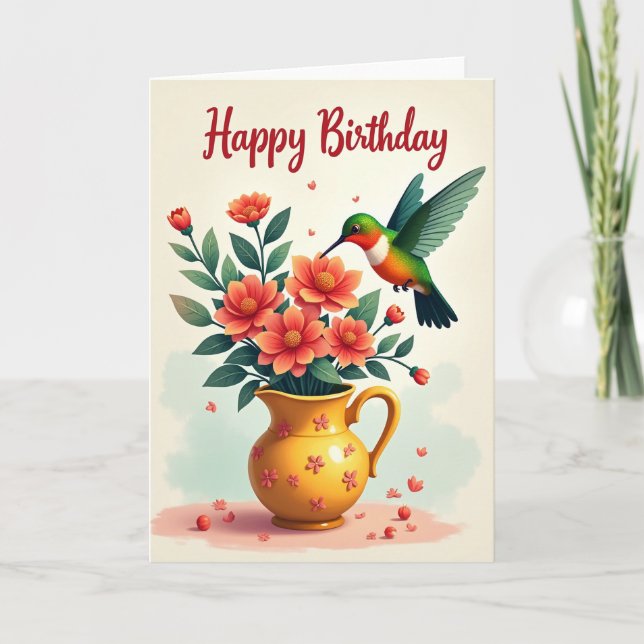 Carte d'anniversaire de nature festive (Devant)