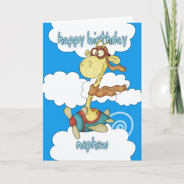 Carte d'anniversaire de Nephew Airplane / Airplane (Devant)
