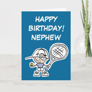 Carte d'anniversaire de neveu avec peu de garçon