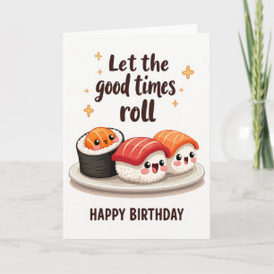 Carte d'anniversaire de nourriture mignonne