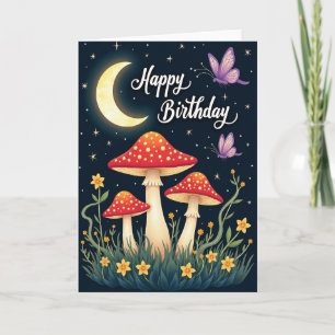 Carte d'anniversaire de nuit fantaisiste