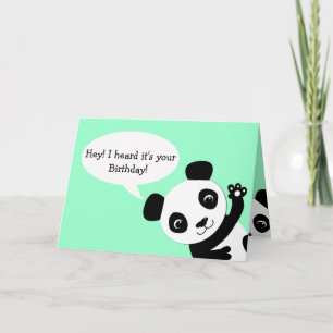 Carte d'anniversaire de Panda
