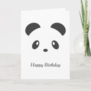 Carte d'anniversaire de panda personnalisée
