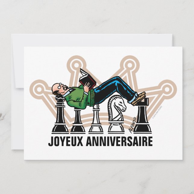 Carte d'anniversaire de papa grand maître (Devant)