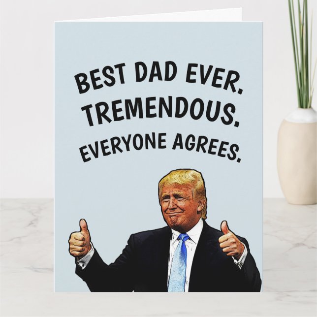 CARTE D'ANNIVERSAIRE DE PAPA TRUMP (Devant)