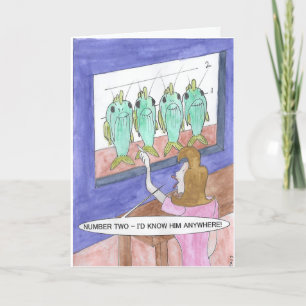 Carte d'anniversaire de pêche