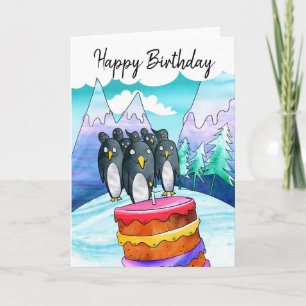 Carte d'anniversaire de Penguin