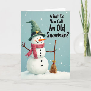 Carte d'anniversaire de personnage d'hiver