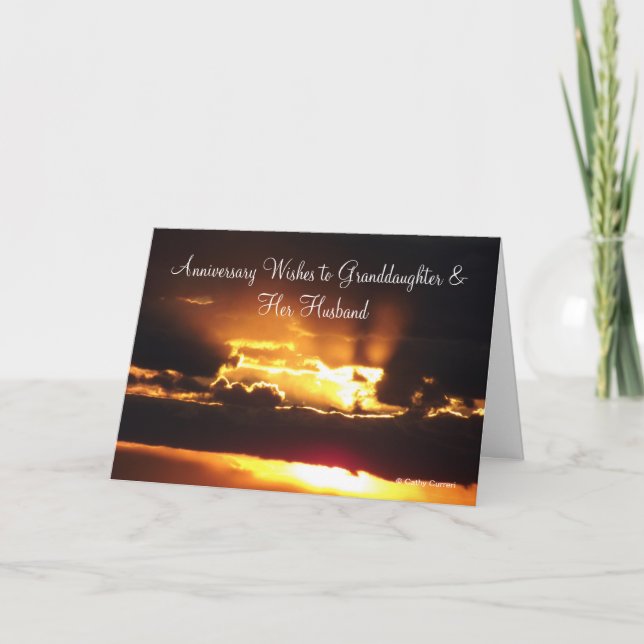 Carte d'anniversaire de petite-fille et de mari (Devant)