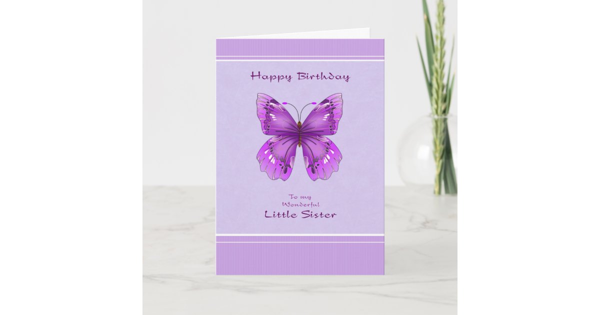 Carte D Anniversaire De Petite Soeur Papillon Zazzle Fr Carte D Anniversaire De Petite Soeur Papillon Zazzle Fr