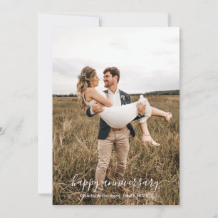 Carte d'anniversaire de photo moderne – Écriture m