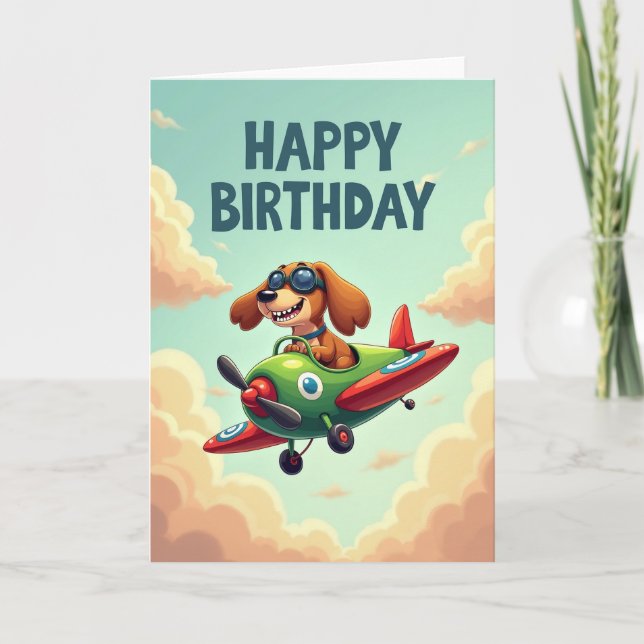 Carte d'anniversaire de Pilot Pup (Devant)