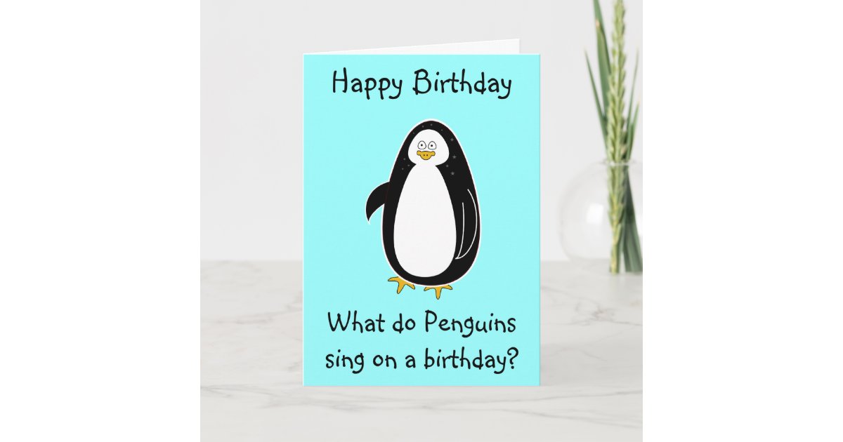 Carte D Anniversaire De Pingouin Zazzle Fr