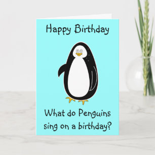 Carte d'anniversaire de pingouin