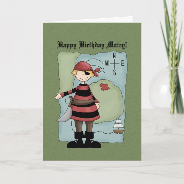 Carte d'anniversaire de pirate (Devant)