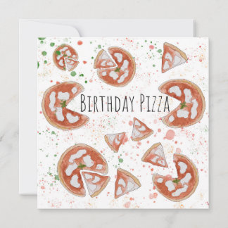 Carte d'anniversaire de pizza