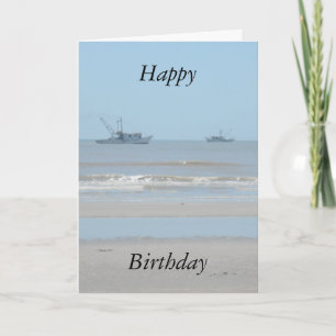 Carte d'anniversaire de plage