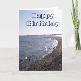 Carte d'anniversaire de plage