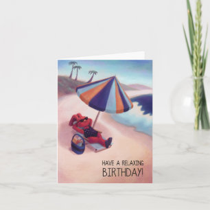 Carte d'anniversaire de plage relaxante