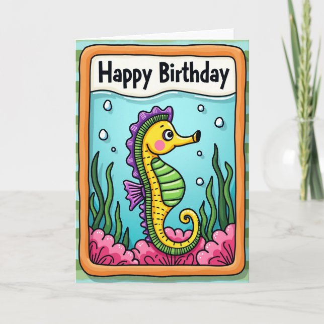 Carte d'anniversaire de plaisir sous-marin (Devant)