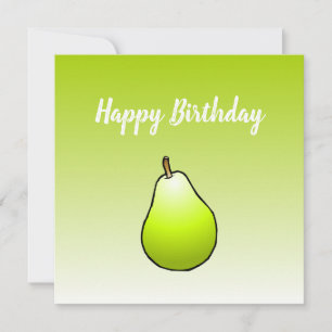 Carte d'anniversaire de poire