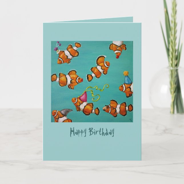 carte d'anniversaire de poisson clown (Devant)