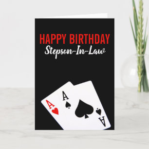 Carte d'anniversaire de Poker Stepson-in-Law