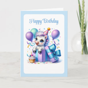 Carte d'anniversaire de poney