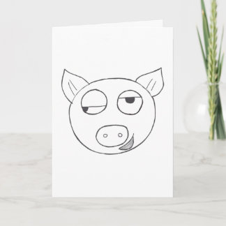 Carte d'anniversaire de porc de Stinkeye