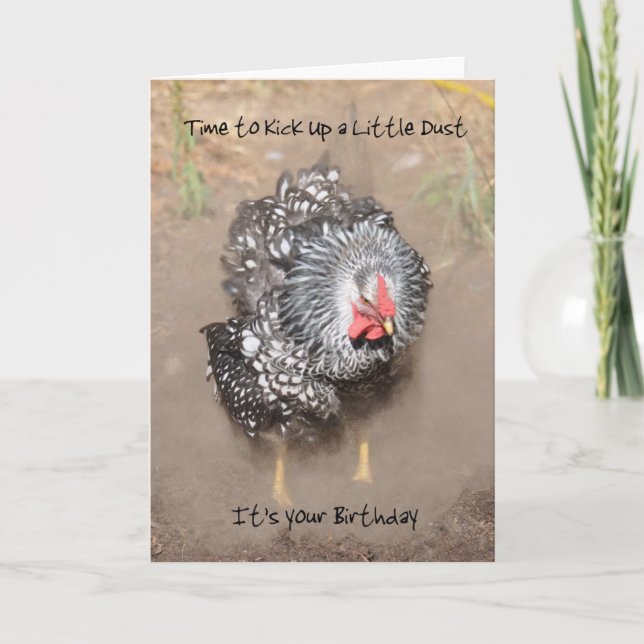 Carte d'anniversaire de poulet (Devant)