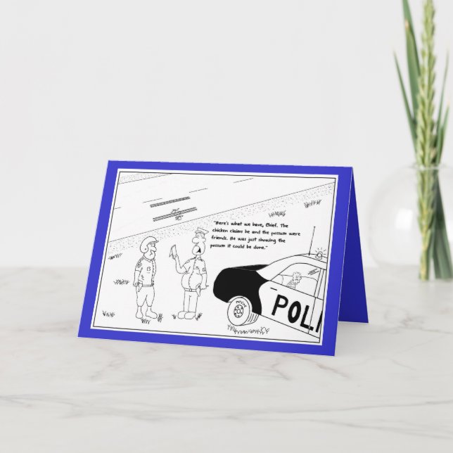 Carte d'anniversaire de poulet et d'opossum (Devant)