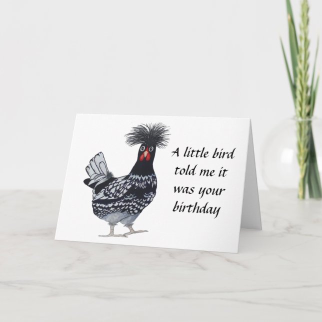 Carte d'anniversaire de poulet - Spike (Devant)
