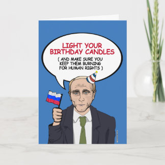 Carte d'anniversaire de Poutine - Gardez vos bougi
