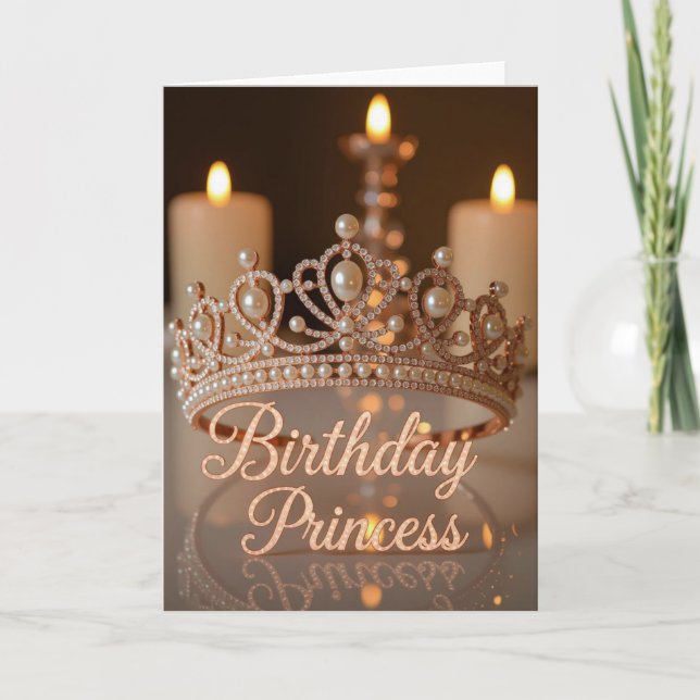 Carte d'anniversaire de princesse, anniversaire de (Devant)